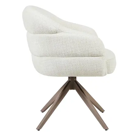 Eetkamerstoel Lio naturel met anodic brown frame
