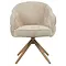 Eetkamerstoel Lio beige met brons frame