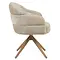 Eetkamerstoel Lio beige met brons frame