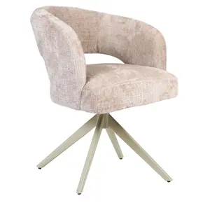 Eetkamerstoel Luca beige met beige frame