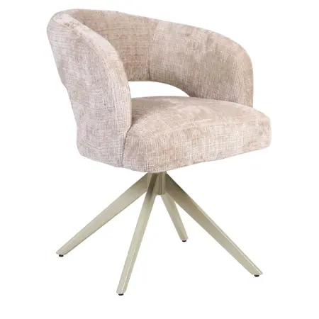 Eetkamerstoel Luca beige met beige frame