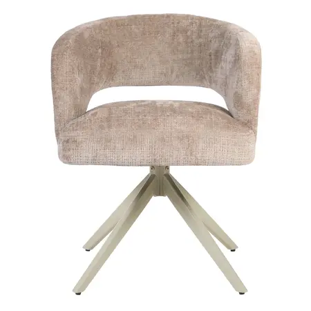 Eetkamerstoel Luca beige met beige frame
