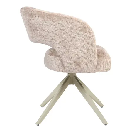 Eetkamerstoel Luca beige met beige frame