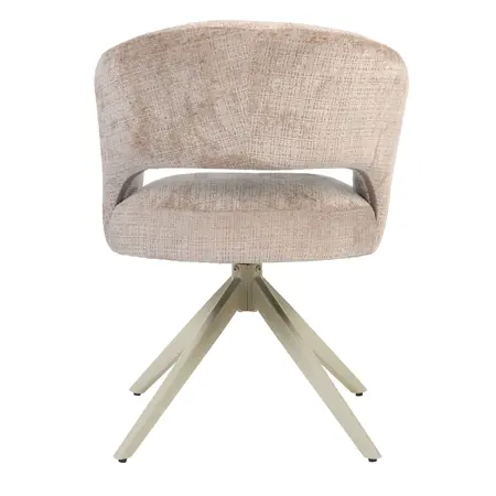 Eetkamerstoel Luca beige met beige frame