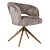 Eetkamerstoel Luca taupe met brons frame
