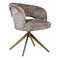 Eetkamerstoel Luca taupe met brons frame