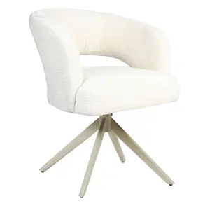 Eetkamerstoel Luca naturel met beige frame