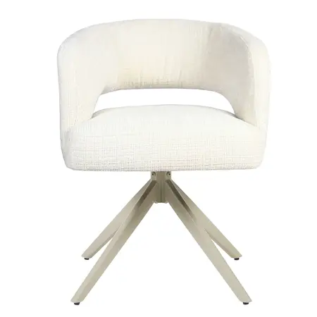 Eetkamerstoel Luca naturel met beige frame
