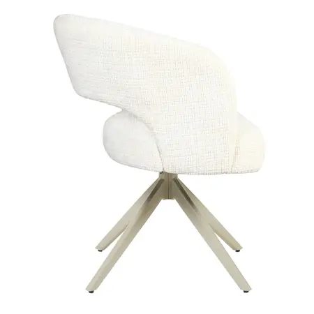 Eetkamerstoel Luca naturel met beige frame