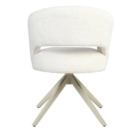 Eetkamerstoel Luca naturel met beige frame