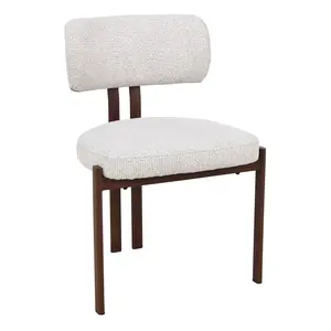 Eetkamerstoel Kai naturel met walnoot frame