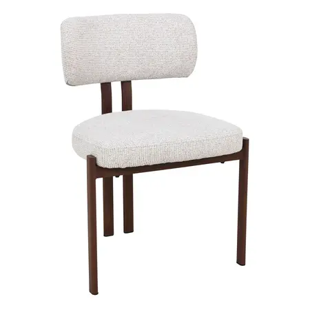 So True by Troubadour Eetkamerstoel Kai naturel met walnoot frame