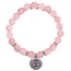 Armband Rozenkwarts met OHM Bedel