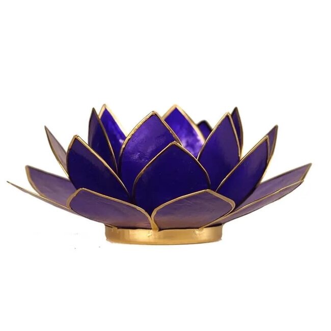 Lotus sfeerlicht indigo 6e chakra Goudrand