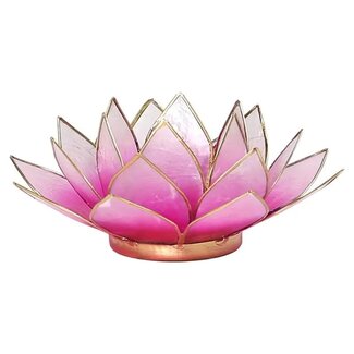 Mani Bhadra Lotus Sfeerlicht Roze/Lichtroze Goudrand