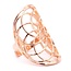 Ring seed of life roze goudkleur