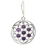 Oorbellen Bloem des Levens Amethist 925 Zilver