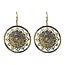 Oorbellen Lotus Mandala Messing Goudkleurig