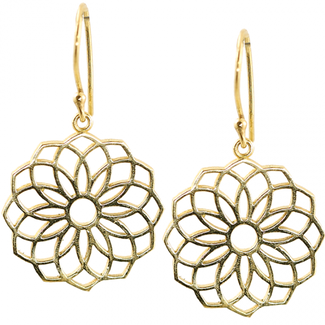 Oorbellen Seed of Life Goudkleurig