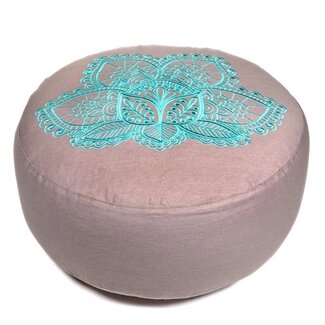 Meditatiekussen met Geborduurde Lotus