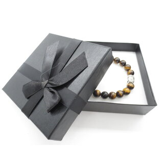 PuurSpirits Tijgeroog Armband met Boeddha in Cadeaudoos