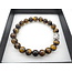 Tijgeroog Armband met Zilver Boeddhahoofd in Cadeau Doos