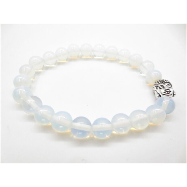 PuurSpirits Armband-Opaliet-met-Boeddhahoofd
