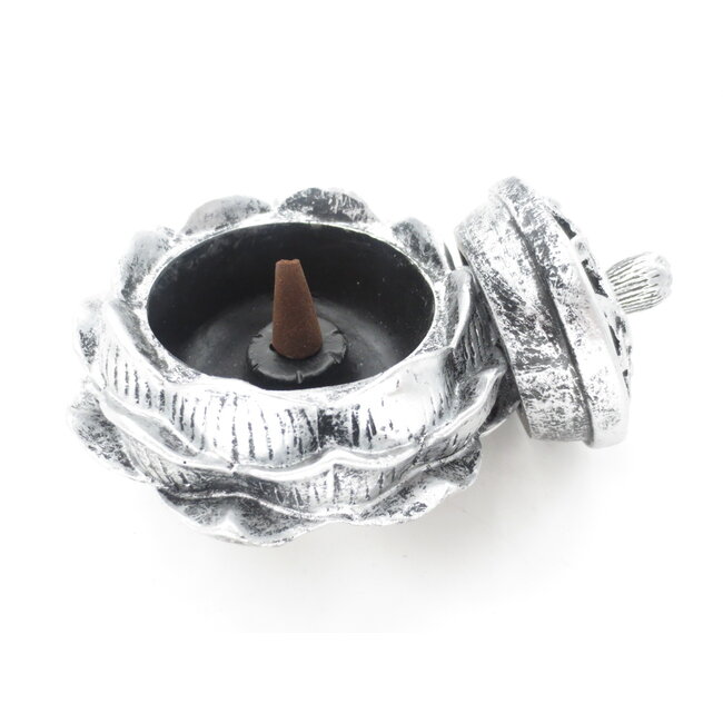 Kegel Wierook Brander Lotus Zilverkleur