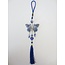 Blauwe Boze Oog Hanger met Vlinder
