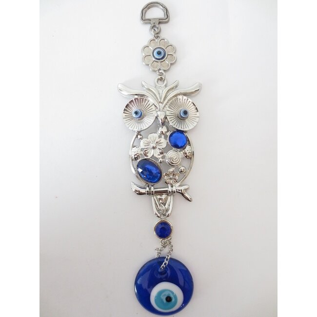 Feng Shui - Blauwe Boze Oog Hanger - Uil