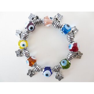 PuurSpirits Gemixed Boze Oog Armband met Vlinders