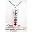 PuurSpirits Rozenkwarts Hanger met Ketting  - 7 Chakra Stenen