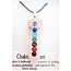 Rozenkwarts Hanger met Ketting  - 7 Chakra Stenen