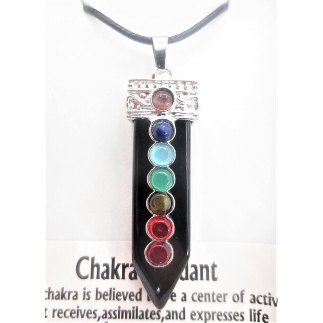 PuurSpirits Onyx Hanger met Ketting  - 7 Chakra Stenen