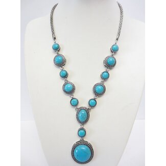 PuurSpirits Sieraden Set Turquoise - Maia - Zilverkleur