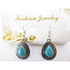 Sieradenset Turquoise Ketting en Oorbellen - Alexia