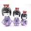 PuurSpirits Kokeshi Japanse Poppen Set van 3 Lila