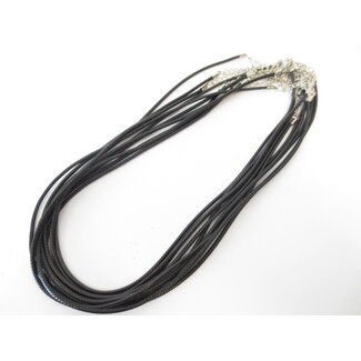 PuurSpirits Leren Ketting voor Hangers - Zwart