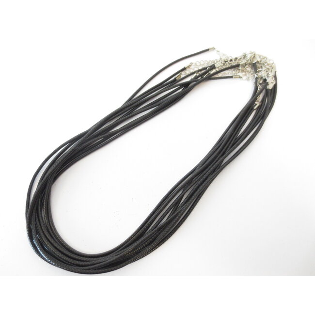 Leren Ketting voor Hangers - Zwart
