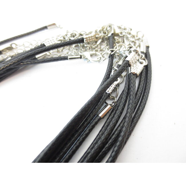 Leren Ketting voor Hangers - Zwart