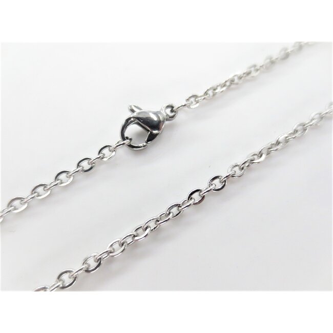 Ketting Edelstaal Zilverkleurig - 55 cm