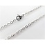 Ketting Edelstaal Zilverkleurig - 55 cm