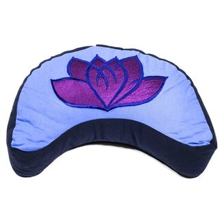 Meditatiekussen Halve Maan - Violet-Blauw Lotus