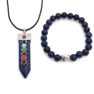 PuurSpirits Sieraden Set Lapis Lazuli in Luxe Cadeau Doos