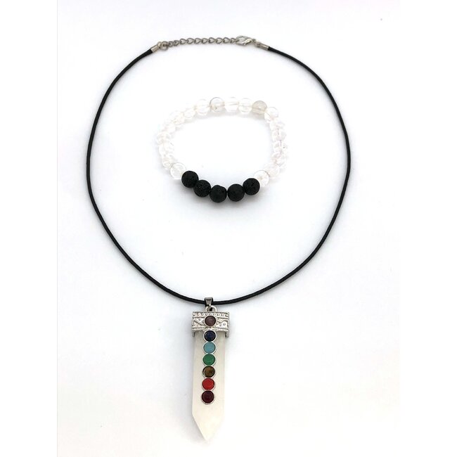 Sieraden Set Bergkristal  in Luxe Cadeau Doos