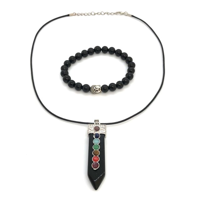 PuurSpirits Sieraden Set Onyx in Luxe Cadeau Doos