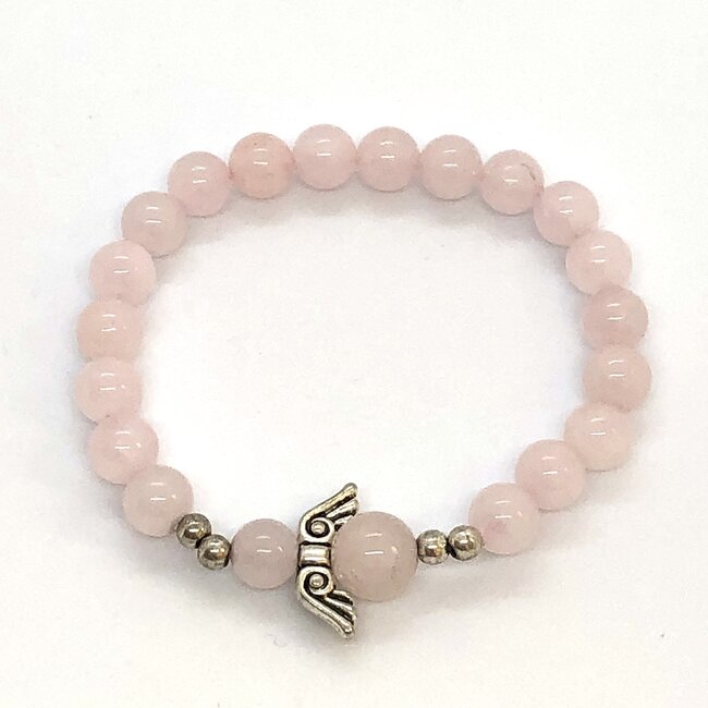 PuurSpirits Sieraden Set Rozenkwarts  in Cadeau Doos