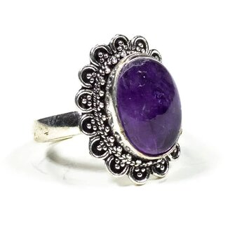 PuurSpirits Amethist Edelsteen Ring - Verstelbaar