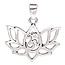 Hanger Lotus met Ohm Symbool Zilverkleurig