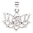 PuurSpirits Hanger Ohm Lotus - Zilverkleur